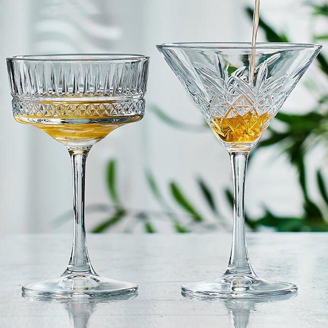 Patterned Martini Cocktail Glasses | Stornfield
