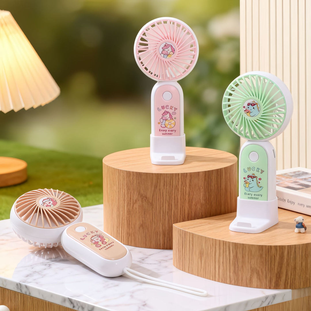 Women's Portable USB Hand Fan with Cute Stornfield Design
