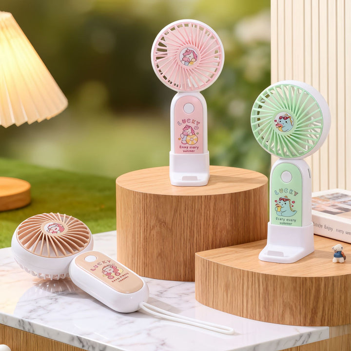 Women's Portable USB Hand Fan with Cute Stornfield Design
