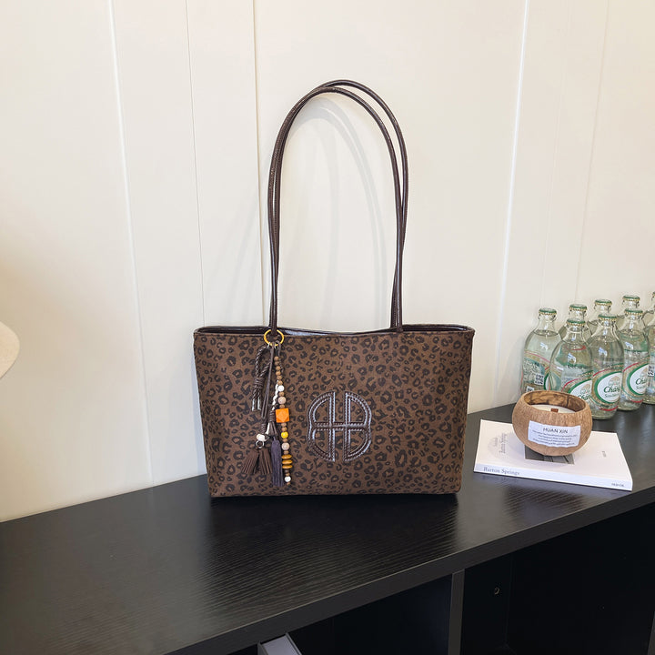Leopard Print Handheld Tote Bag