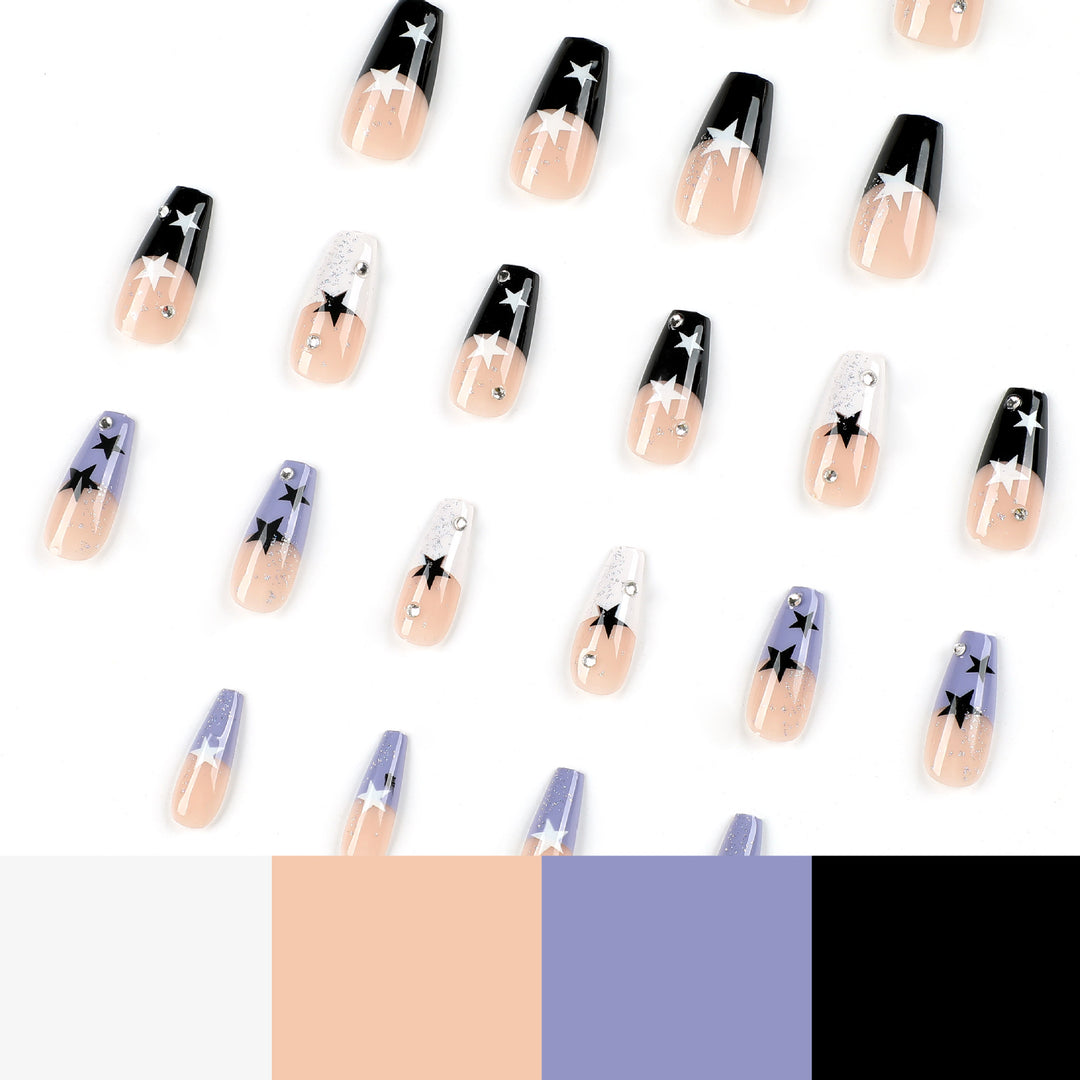 Artful Nail Extensions with Star Motif Stornfield