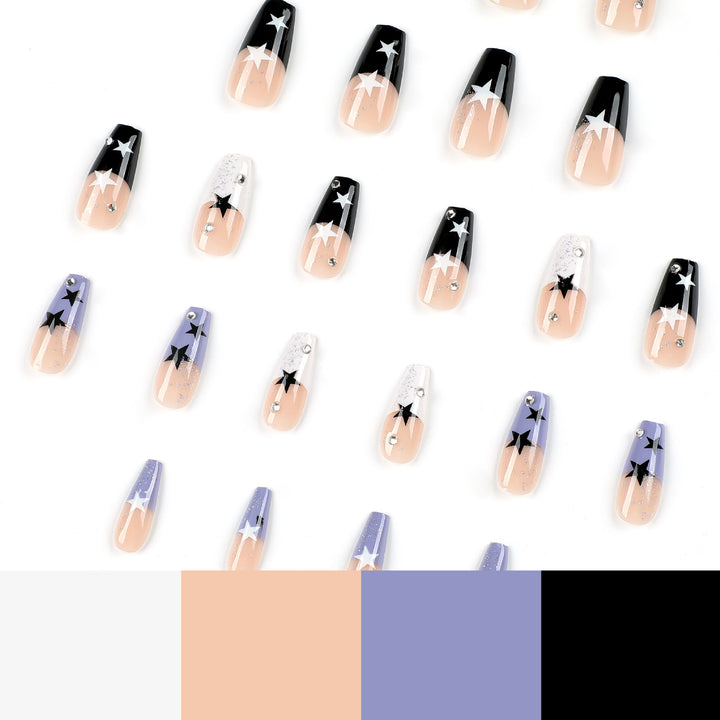 Artful Nail Extensions with Star Motif Stornfield