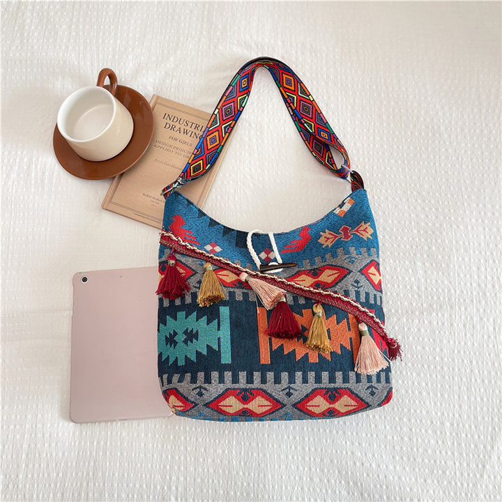 WoEthnic Patterned Flap Hobo Bag Stornfield