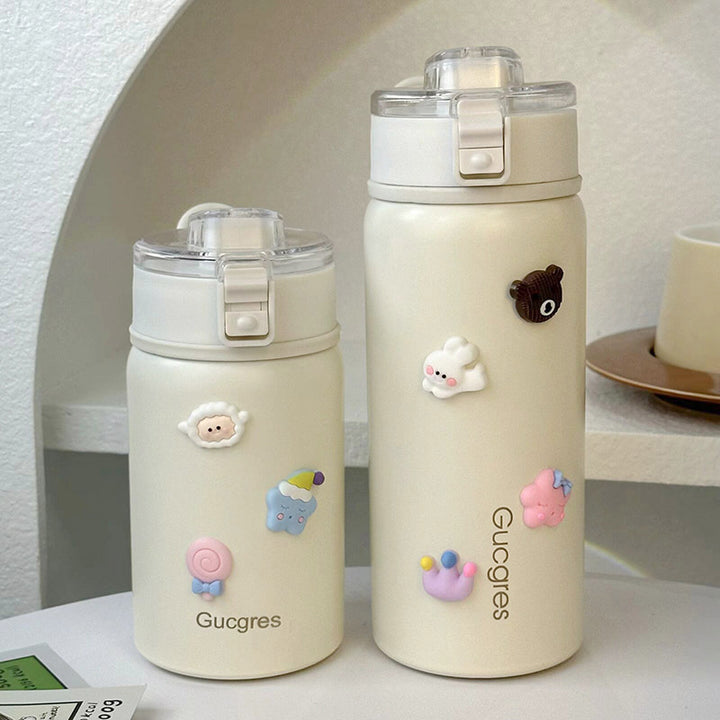 Women's Insulated Drinking Bottle with Secure Flip Closure and Playful Design Stornfield