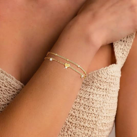 Elegant Heart Charm Chain Bracelet Stornfield
