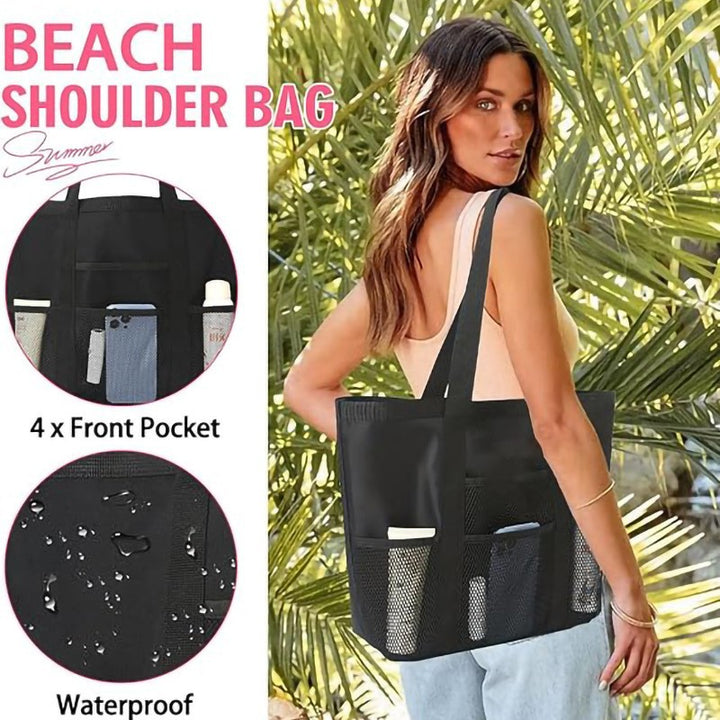 Padded shopping bag with side mesh pockets Stornfield