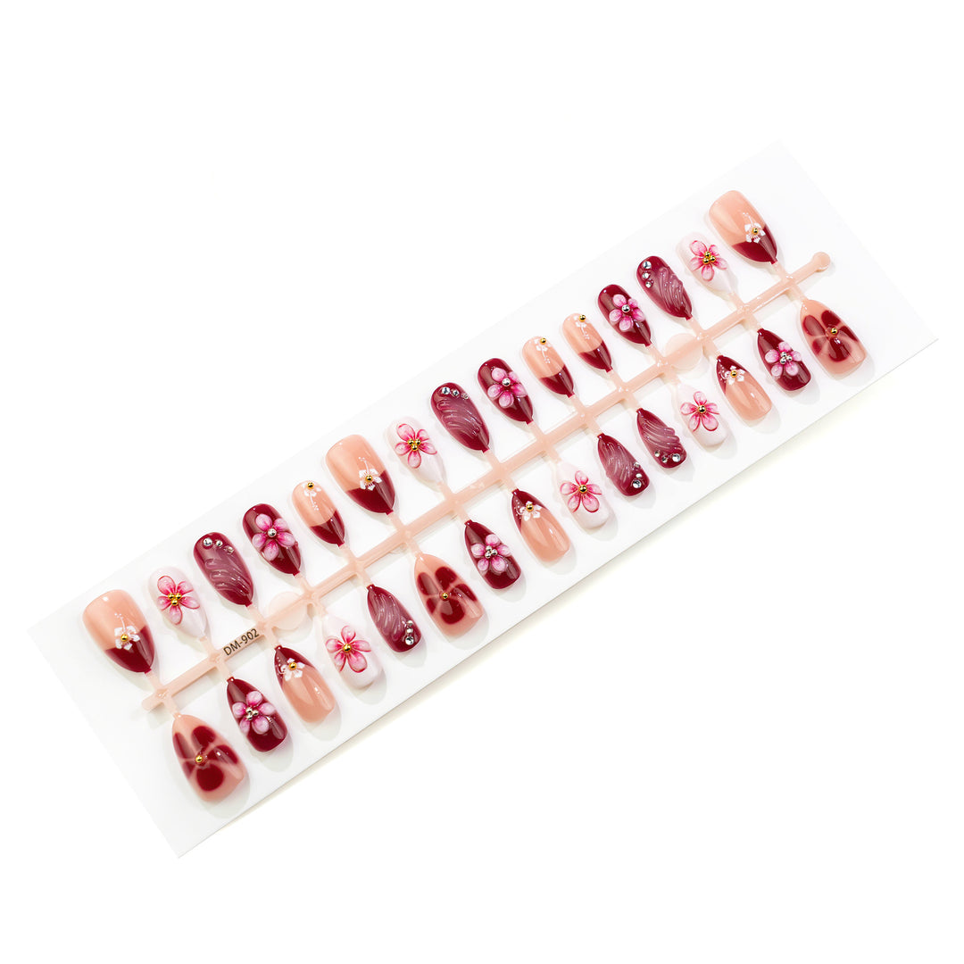 Floral Embellished Press-On Nail Art Stornfield 1790636289