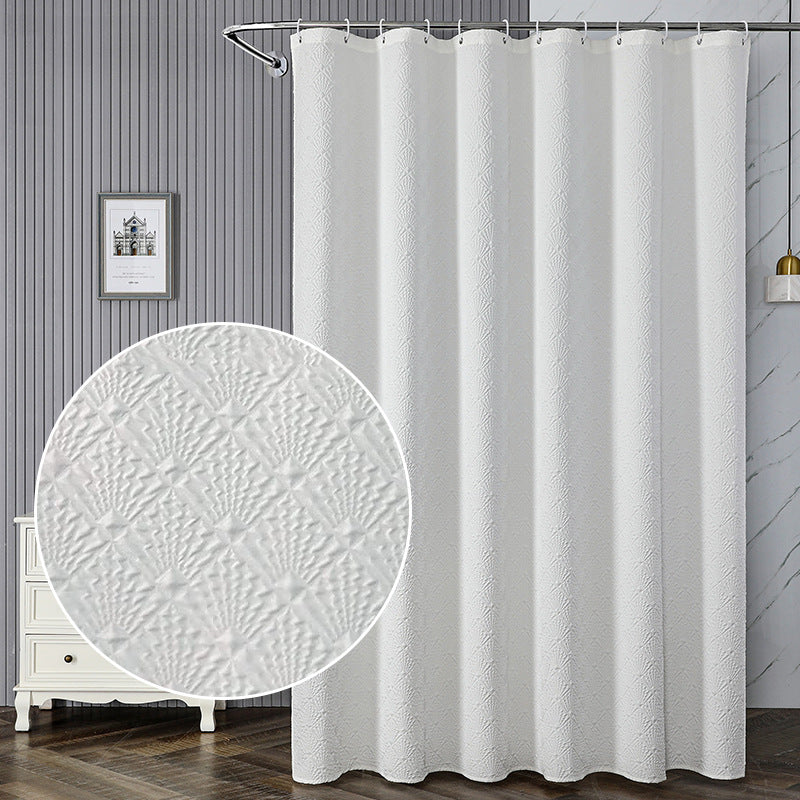 Textured Leaf Pattern Shower Curtain Stornfield
