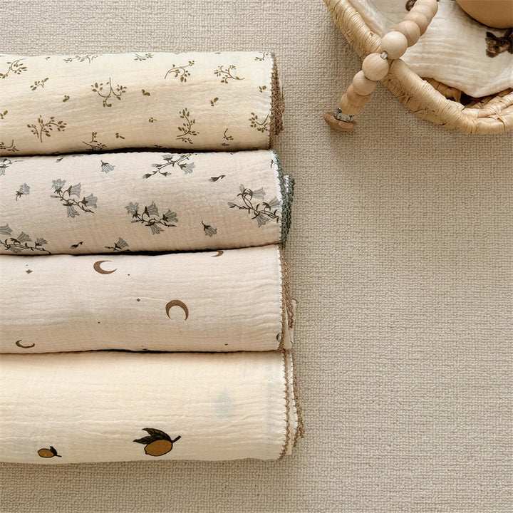 Women's Cozy Cotton Blanket with Floral Design Stornfield