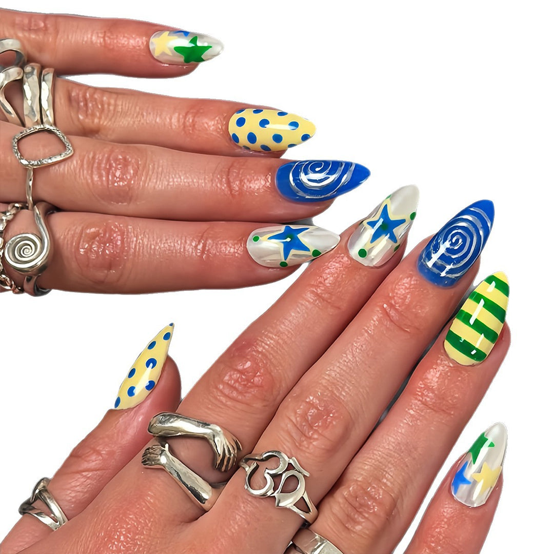 Artificial Nails in Creative Pattern Mix Stornfield