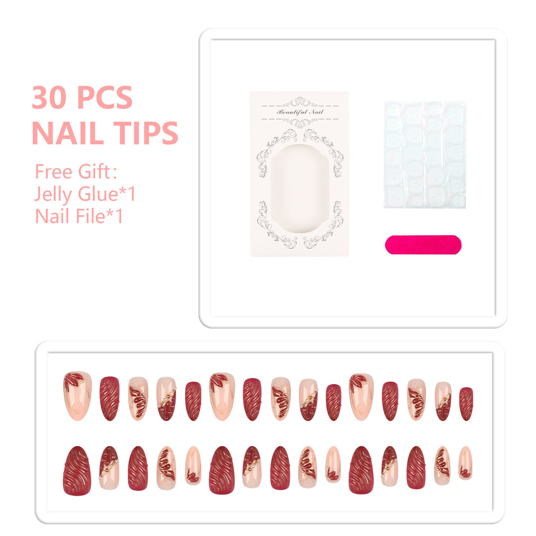 Decorative Press-On Nail Art Set  1790956157