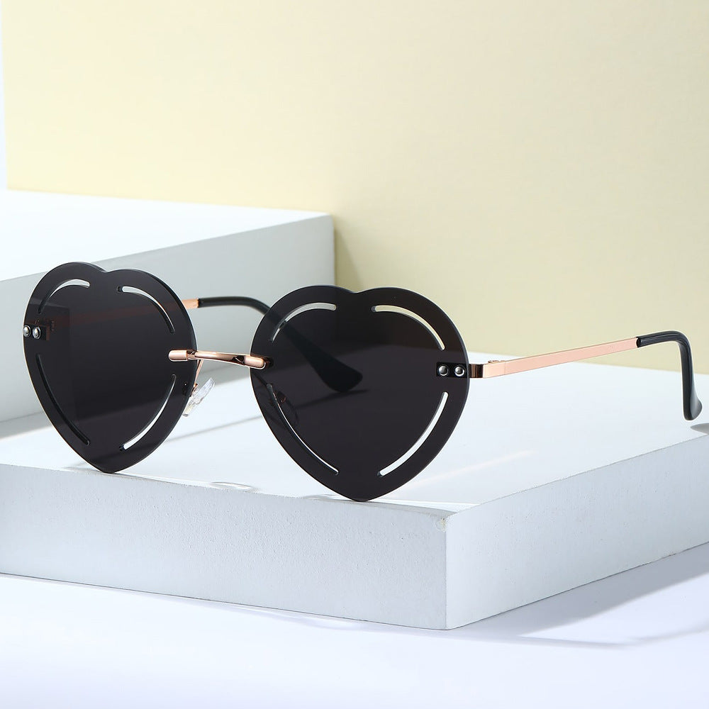 Women's Heart-Shaped Sunglasses with Stylish Metal Frame Stornfield