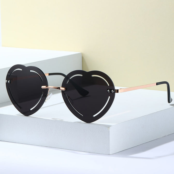 Women's Heart-Shaped Sunglasses with Stylish Metal Frame Stornfield