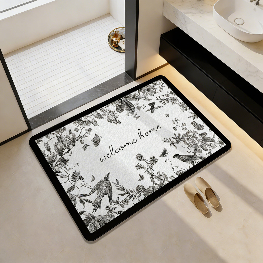 Decorative Citrus-Themed Bath Mat Stornfield