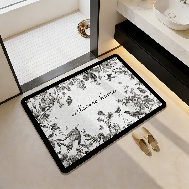 Decorative Citrus-Themed Bath Mat Stornfield