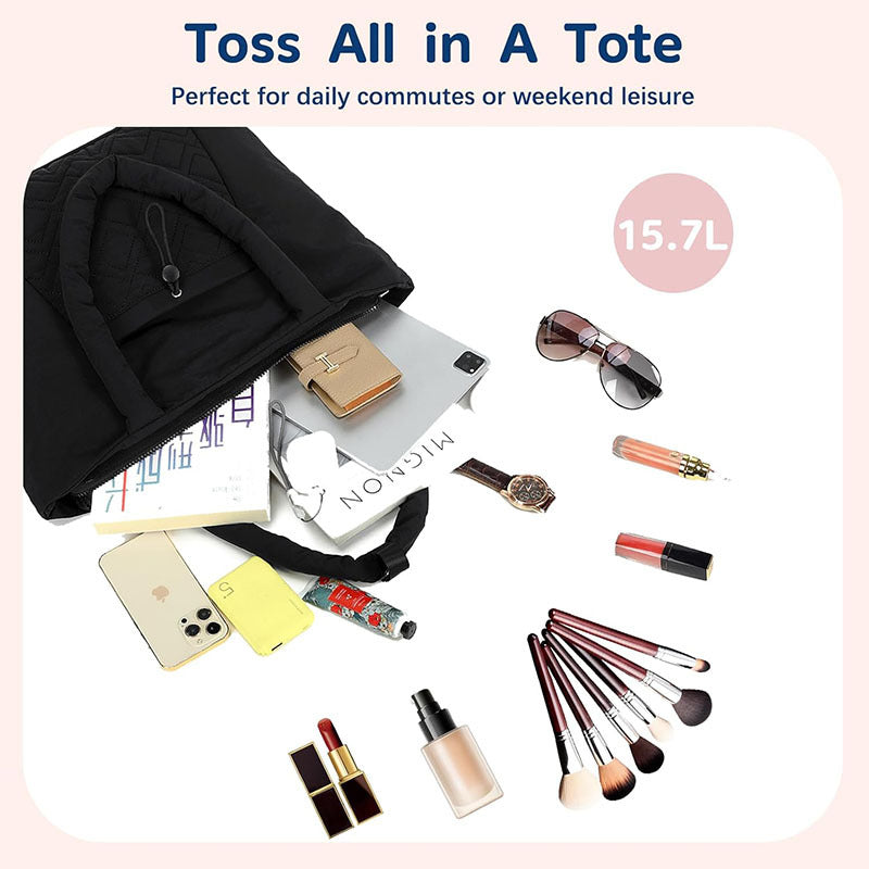 Padded everyday handbag with detachable cosmetic pouch Stornfield