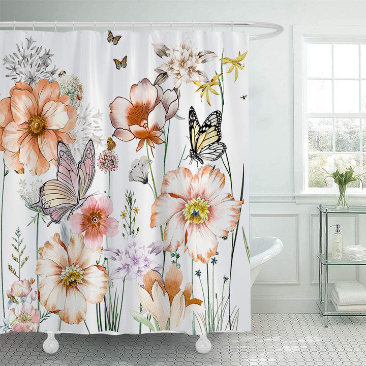 Floral Patterned Shower Curtain Stornfield