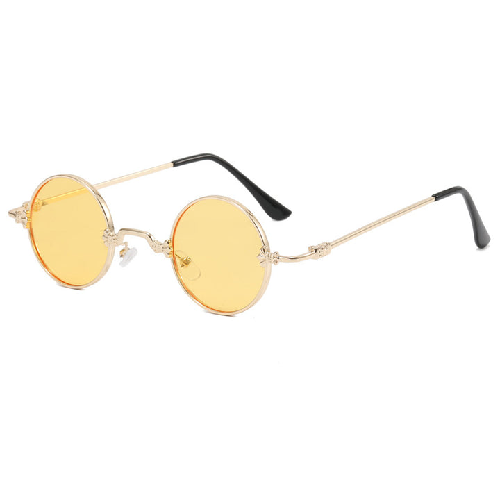 Ladies fashionable round glasses with high-quality metal frame and flexible temples Stornfield