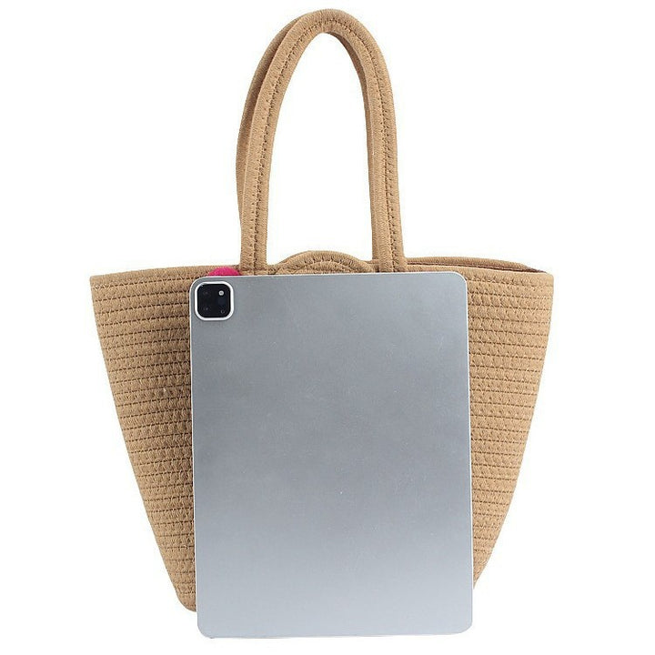 Beach bag with cheerful pom poms Stornfield