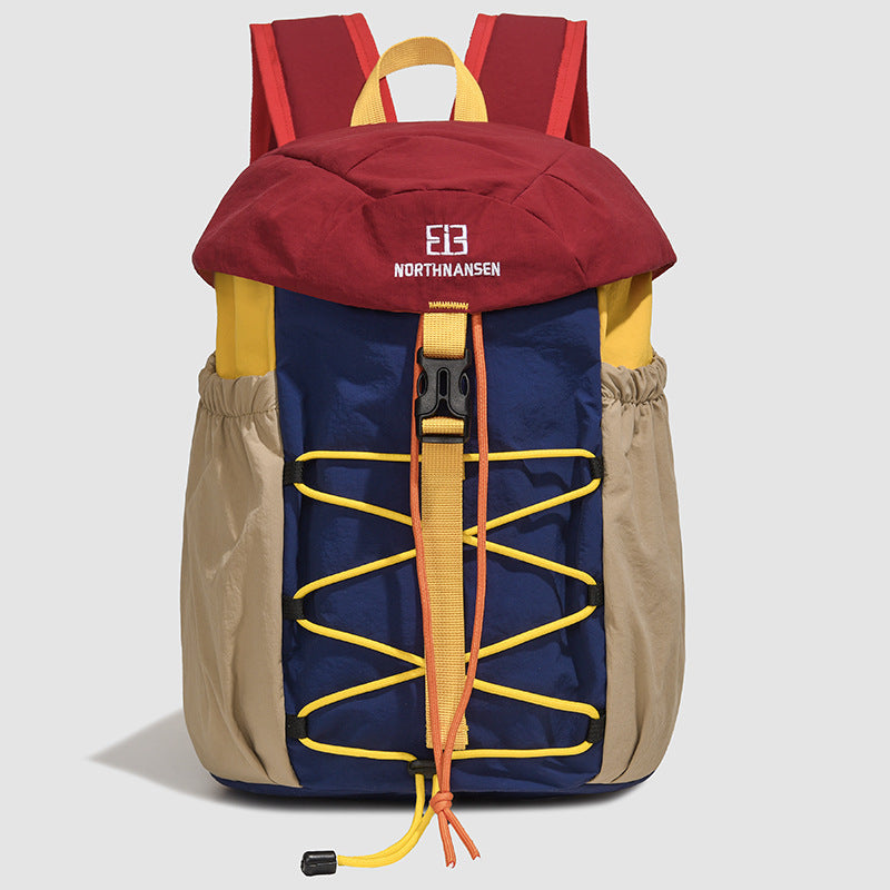 Unisex nan lighter urban outdoor backpack with elastic front tension cord and side elastic pockets Stornfield