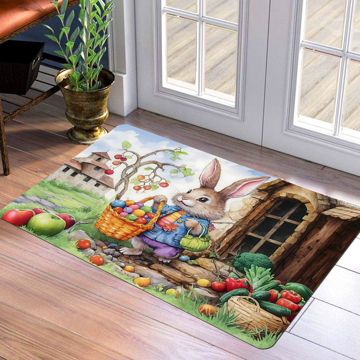 Illustrated Easter-Themed Area Rug for Home