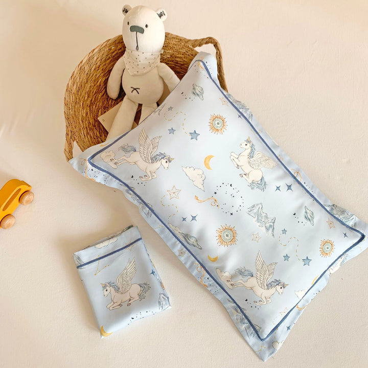 Muslin Security Blanket and Mini Pillow Set with Airplane Bear Print