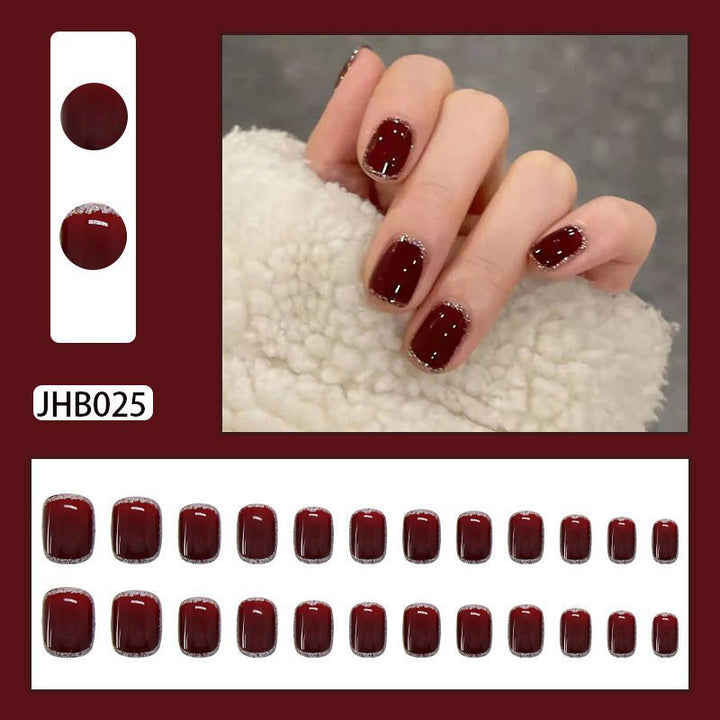 Deluxe Rhinestone-Edged Press-On Nail Set Stornfield