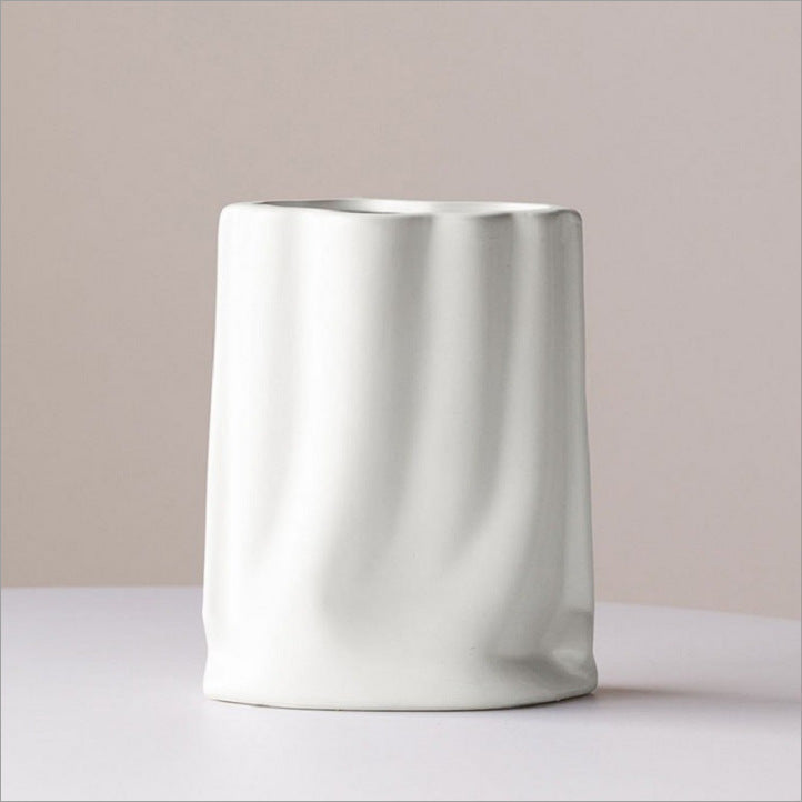 Contemporary Metallic Decorative Vase