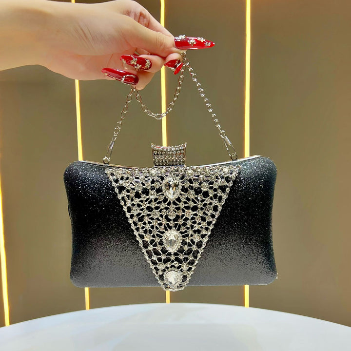 Glamorous Rhinestone-Studded Evening Clutch