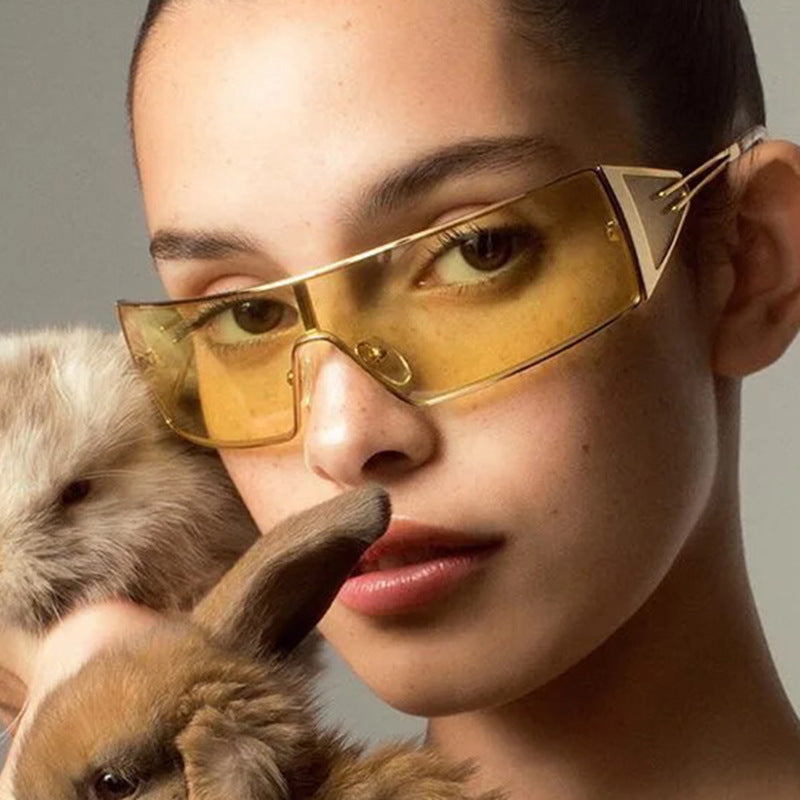 Women geometric sunglasses with futuristic design and durable frame Stornfield