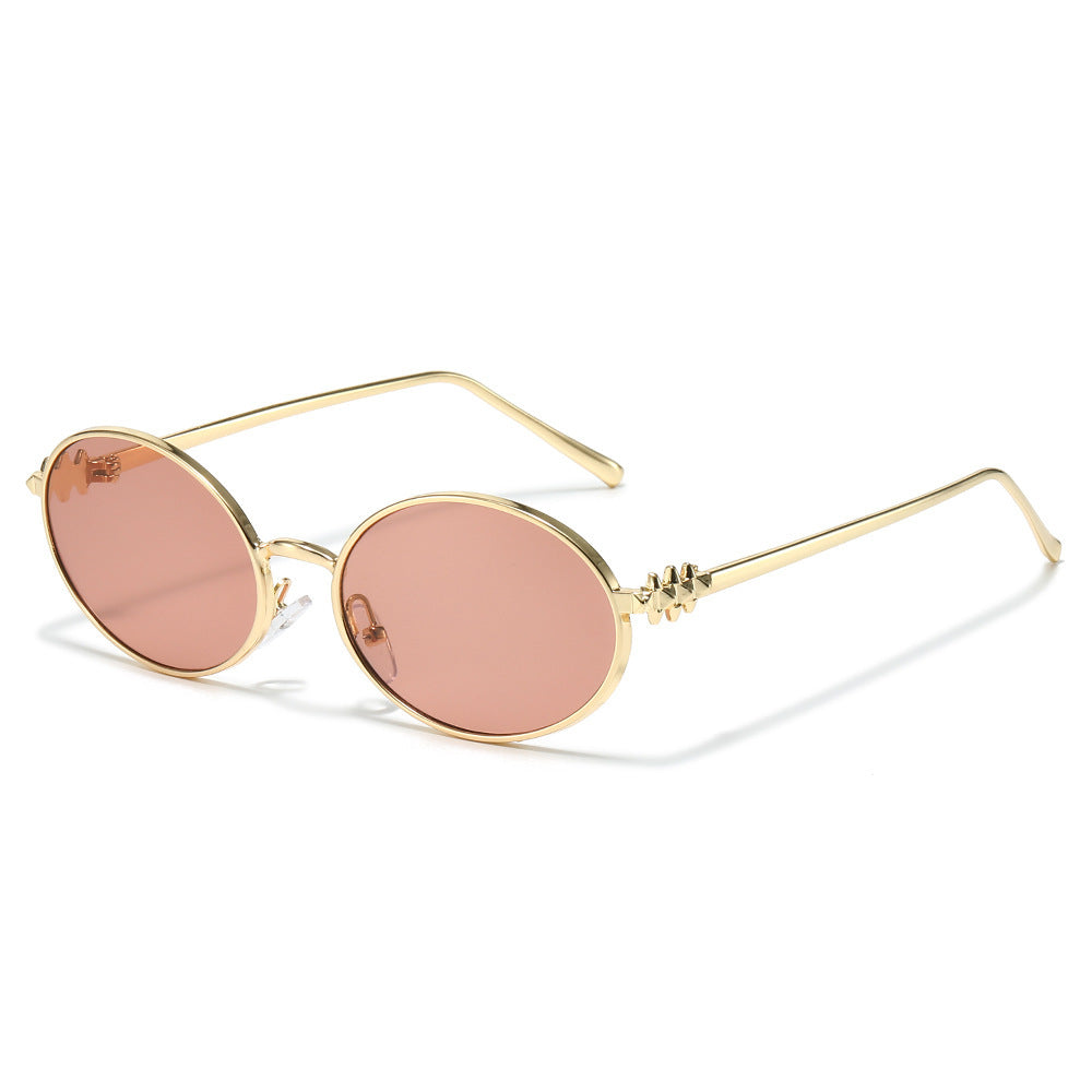 Chic Oval Frame Sunglasses with Decorative Accents Stornfield