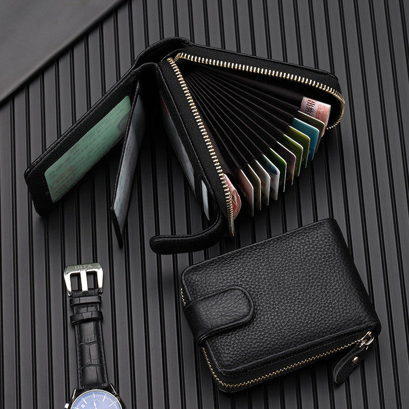 Multi-Compartment Zippered Wallet