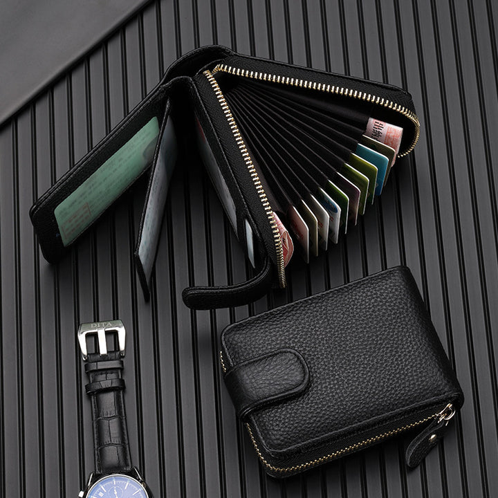 Multi-Compartment Zippered Wallet