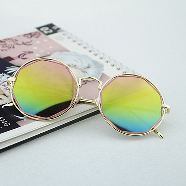 Women's Fashion Octagonal Sunglasses with Mirrored Lenses Stornfield