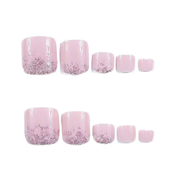 Elegant Glitter Ombre Toe Nail Art Stornfield