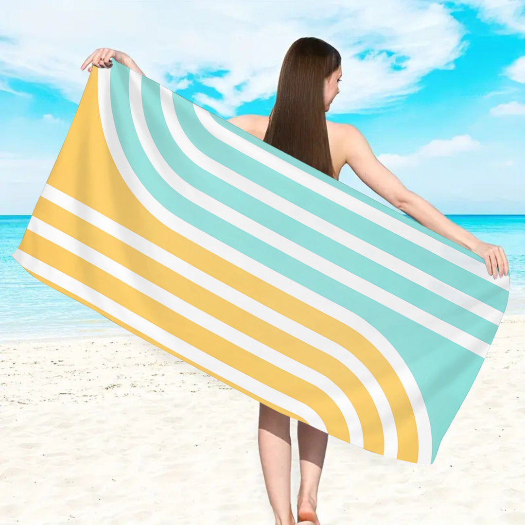 large and soft beach towel with striped pattern Stornfield