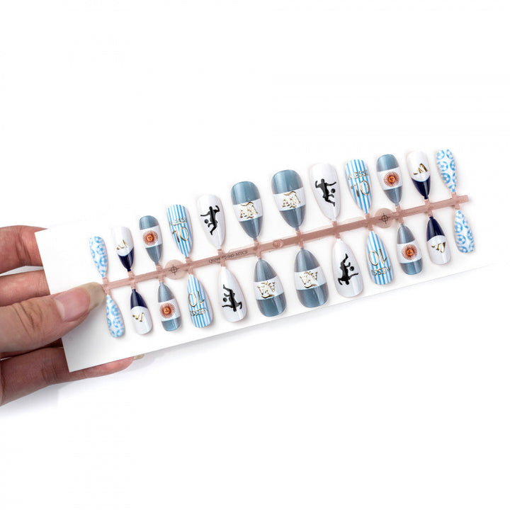 Soccer-Themed Press-On Nails
