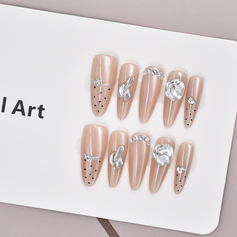 Glamorous Heart-Themed Press-On Nail Set Stornfield