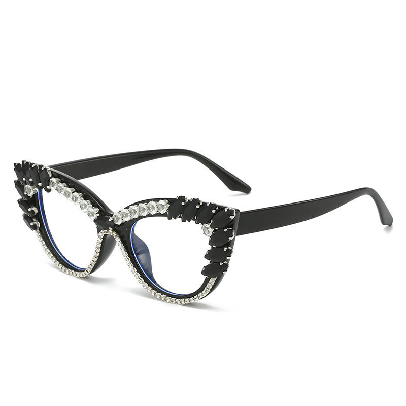 Women's Glamorous Cat-Eye Sunglasses with Crystal Decoration Stornfield