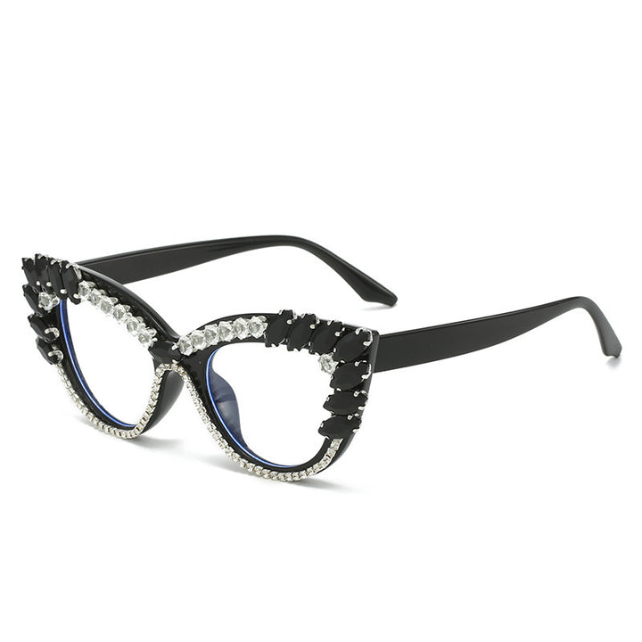 Women's Glamorous Cat-Eye Sunglasses with Crystal Decoration Stornfield