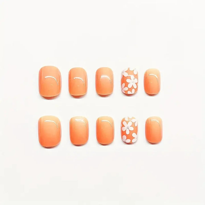 Decorative Floral Press-On Nail Set Stornfield