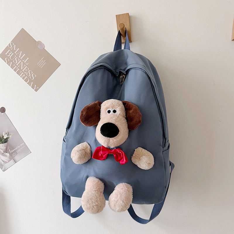 Plush Cartoon Dog-Themed Backpack