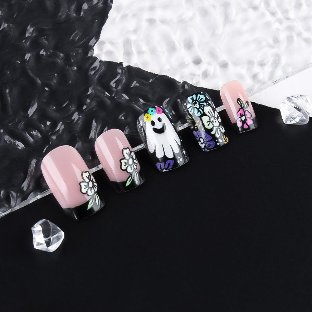 Creative Floral and Ghost Nail Art Set Stornfield
