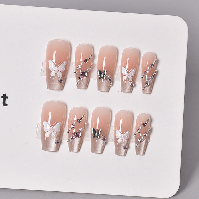 Glamorous Heart-Themed Press-On Nail Set Stornfield