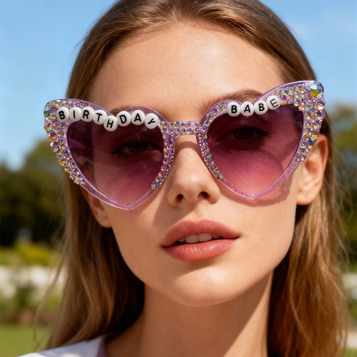 Birthday-Themed Heart-Shaped Sunglasses Stornfield
