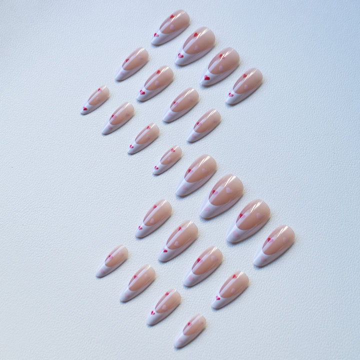 Heart-Accent Stiletto Press-On Nails Stornfield