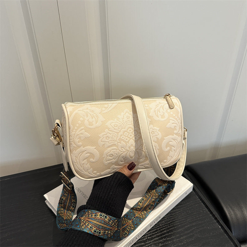 Vintage Floral Pattern Crossbody Handbag