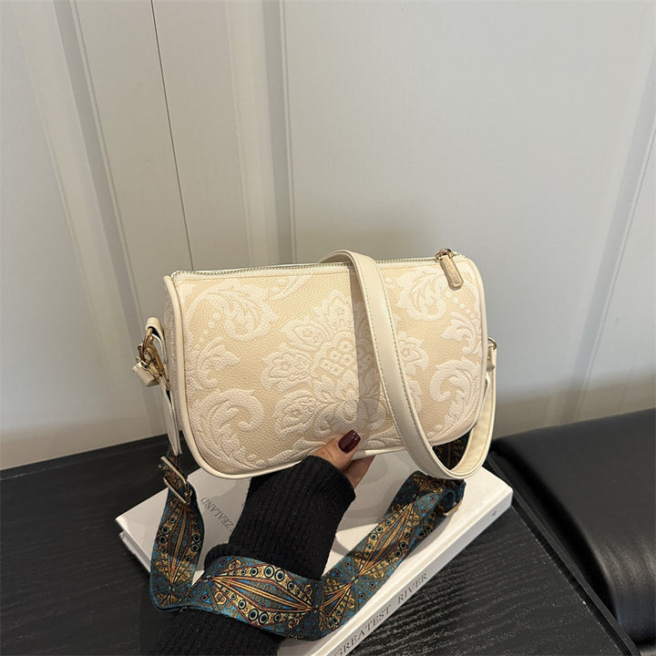 Vintage Floral Pattern Crossbody Handbag