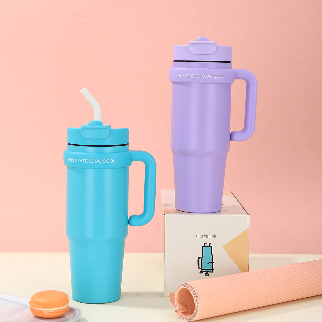 Unisex drinking cup with integrated straw Stornfield