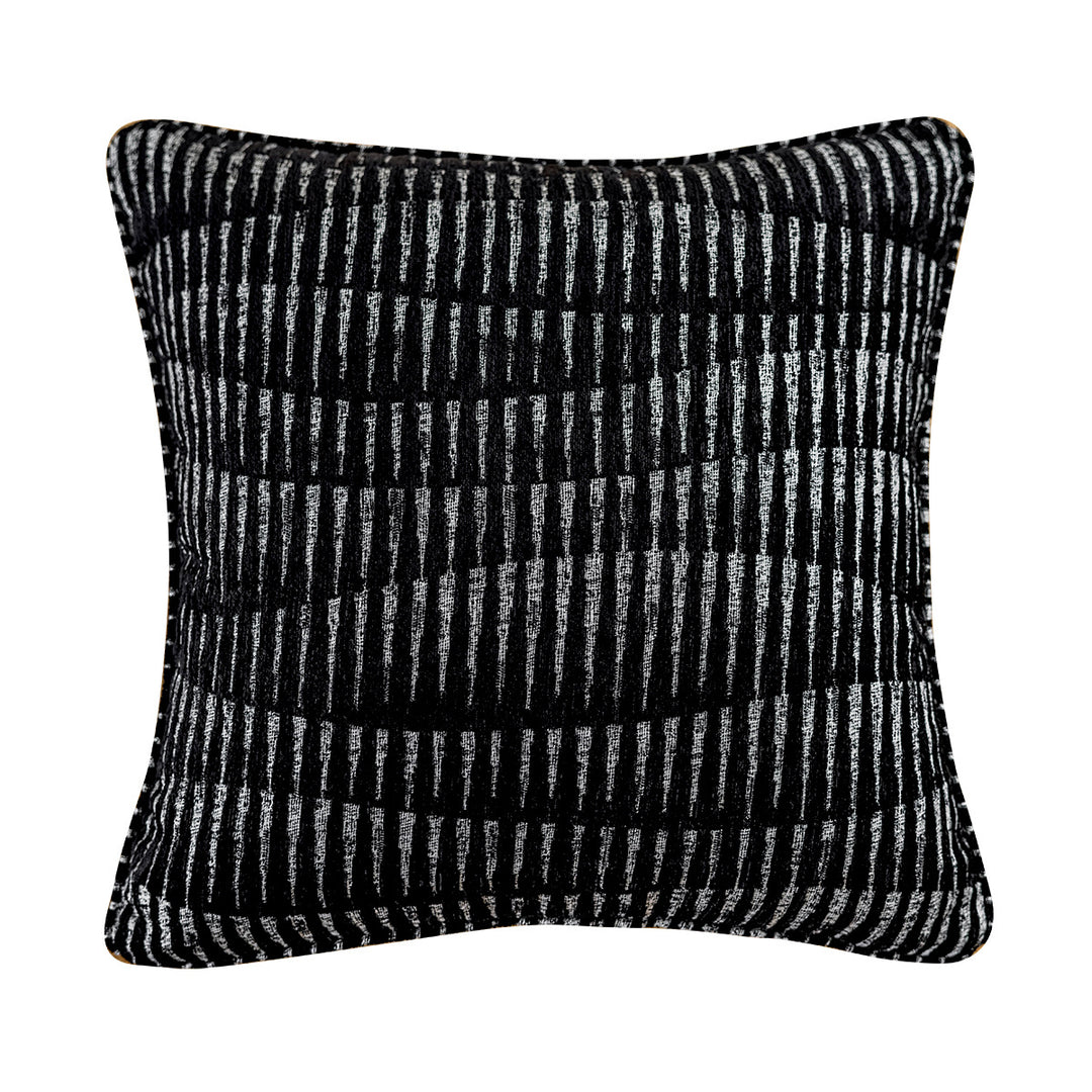 Designer decorative pillow with modern line pattern